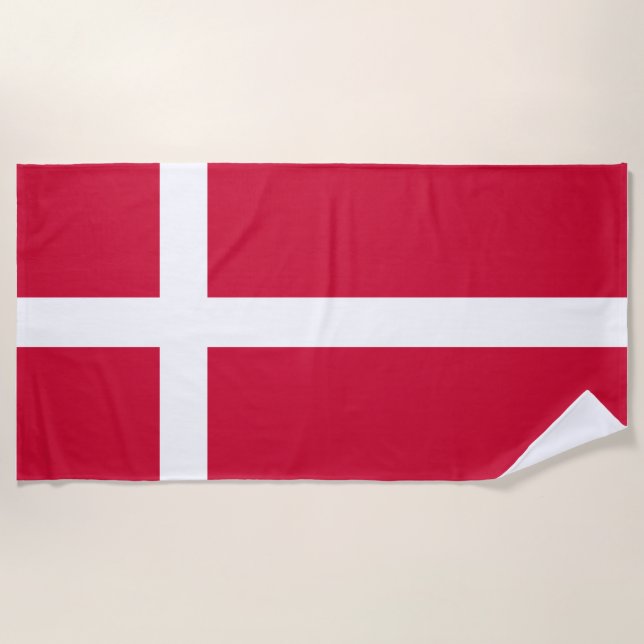 Flagge Dänemarks oder dänischer Stoff Strandtuch (Vorderseite)