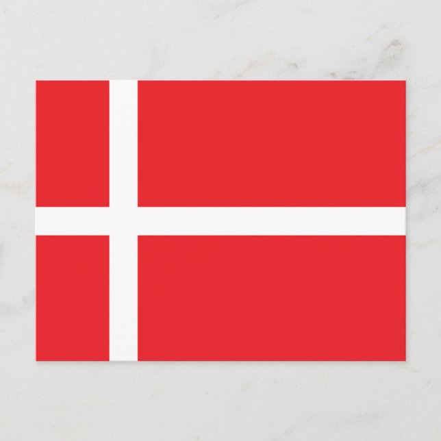 Flagge Dänemarks Postkarte (Vorderseite)