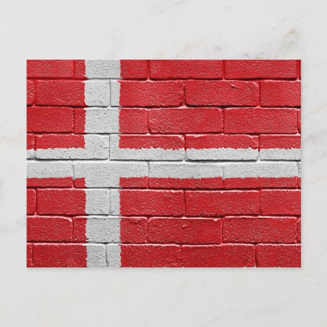 Flagge Dänemarks Postkarte (Vorderseite)