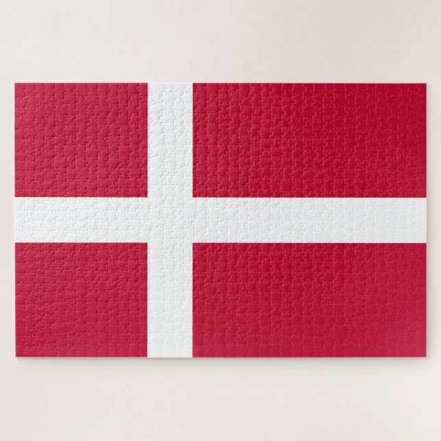 Flagge Dänemarks Puzzle (Horizontal)