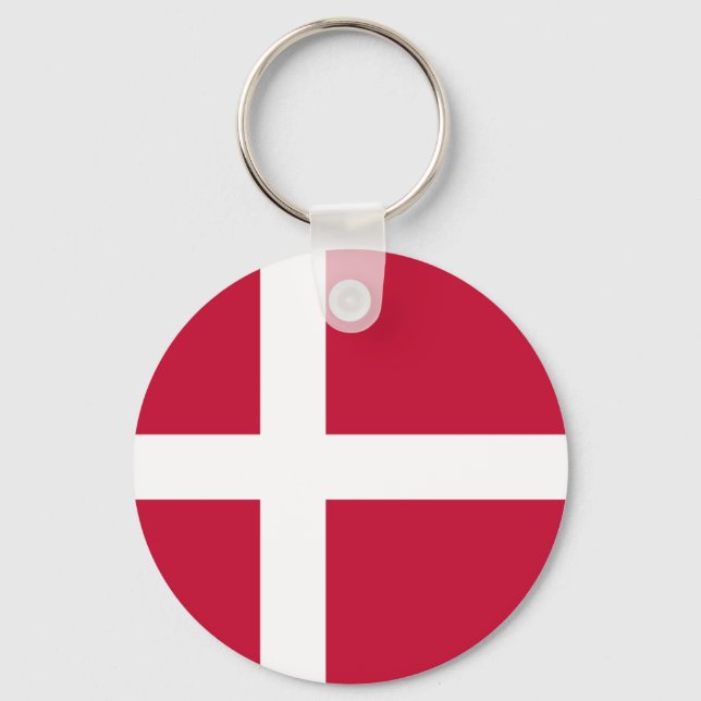 Flagge Dänemarks Schlüsselanhänger (Vorderseite)