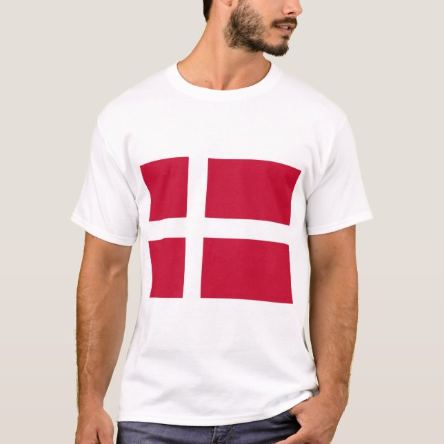 Flagge Dänemarks T-Shirt (Vorderseite)