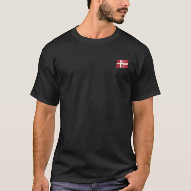 Flagge Dänemarks T-Shirt (Vorderseite)
