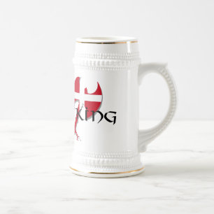 Flagge Dänische-Vikings Dänemark Axt Bierglas