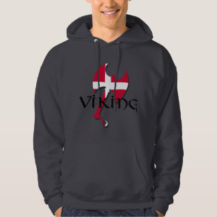 Flagge Dänische-Vikings Dänemark Euroaxt Hoodie