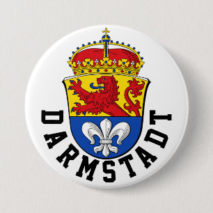 Flagge Darmstadt, Deutschland Button