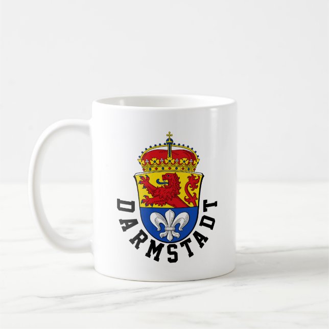 Flagge Darmstadt, Deutschland Kaffeetasse (Links)