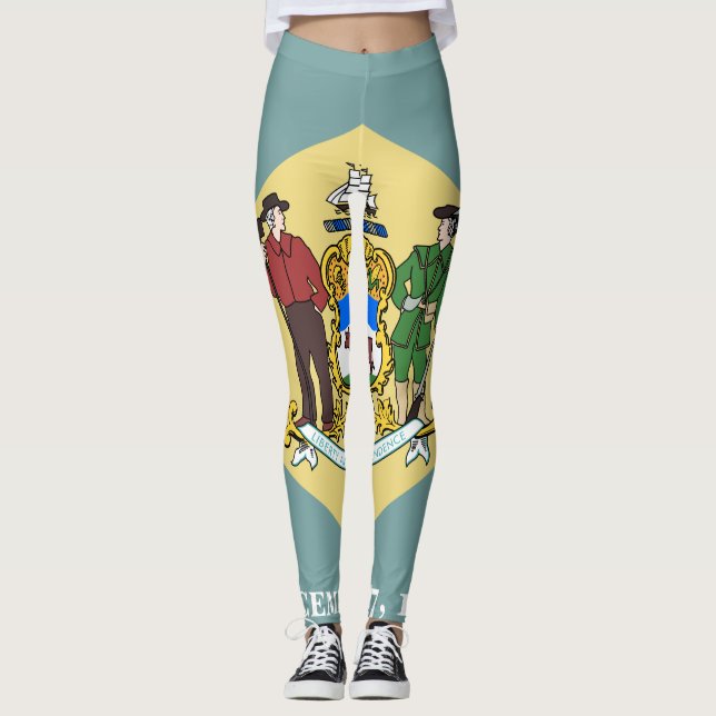 Flagge Delaware, USA Leggings (Vorderseite)