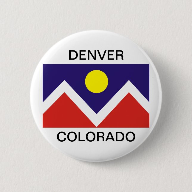 Flagge Denvers, Colorado Button (Vorderseite)