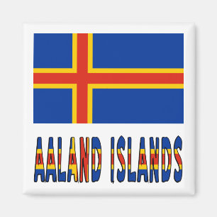 Flagge der Aaland-Inseln Aaland-Inseln-Flaggenfarb Magnet
