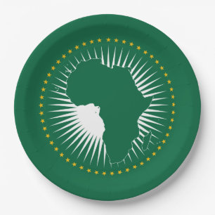Flagge der Afrikanischen Gewerkschaft (Kontinent A Pappteller