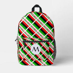 Flagge der afroamerikanischen Diaspora gekachelt I Bedruckter Rucksack