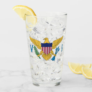 Flagge der Amerikanischen Jungferninseln Glas
