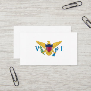 Flagge der Amerikanischen Jungferninseln Visitenkarte
