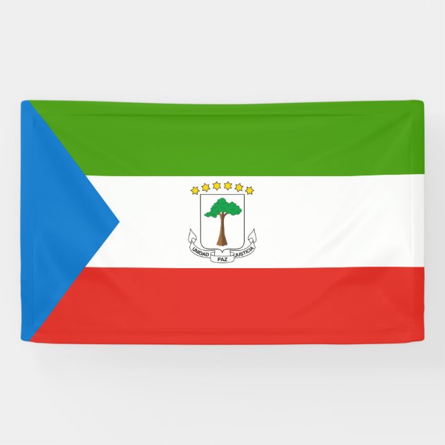 Flagge der Äquatorialen Guinea (Afrika) Banner (Horizontal)