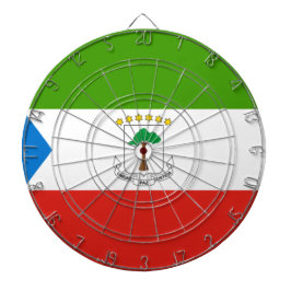 Flagge der Äquatorialen Guinea (Afrika) Dartscheibe