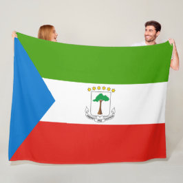 Flagge der Äquatorialen Guinea (Afrika) Fleecedecke