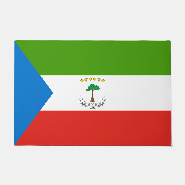 Flagge der Äquatorialen Guinea (Afrika) Fußmatte (Vorderseite)