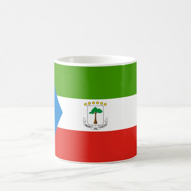Flagge der Äquatorialen Guinea (Afrika) Kaffeetasse (Mittel)