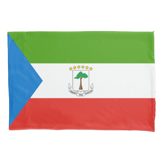Flagge der Äquatorialen Guinea (Afrika) Kissenbezug (Vorderseite-Links)