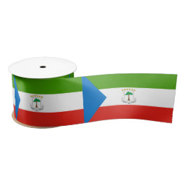 Flagge der Äquatorialen Guinea (Afrika) Satinband