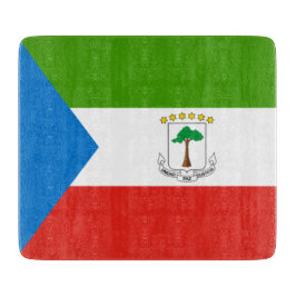 Flagge der Äquatorialen Guinea (Afrika) Schneidebrett