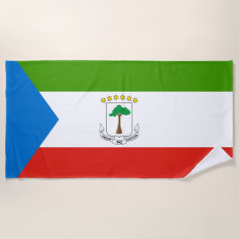 Flagge der Äquatorialen Guinea (Afrika) Strandtuch
