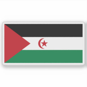 Flagge der Arabischen Demokratischen Republik Sahr Aufkleber