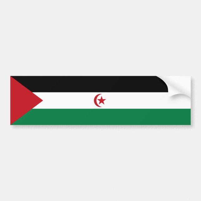 Flagge der Arabischen Demokratischen Republik Sahr Autoaufkleber (Vorne)