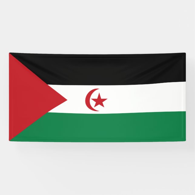 Flagge der Arabischen Demokratischen Republik Sahr Banner (Horizontal)