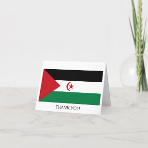 Flagge der Arabischen Demokratischen Republik Sahr Dankeskarte
