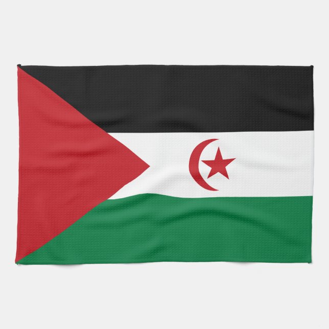 Flagge der Arabischen Demokratischen Republik Sahr Geschirrtuch (Horizontal)