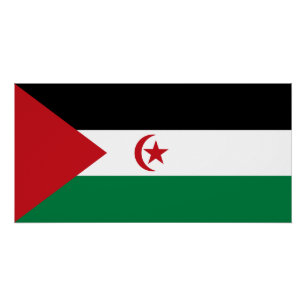Flagge der Arabischen Demokratischen Republik Sahr Poster
