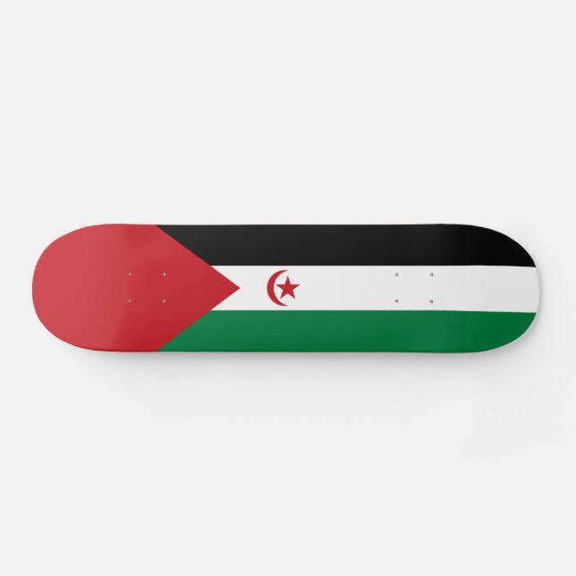 Flagge der Arabischen Demokratischen Republik Sahr Skateboard (Horizontal)