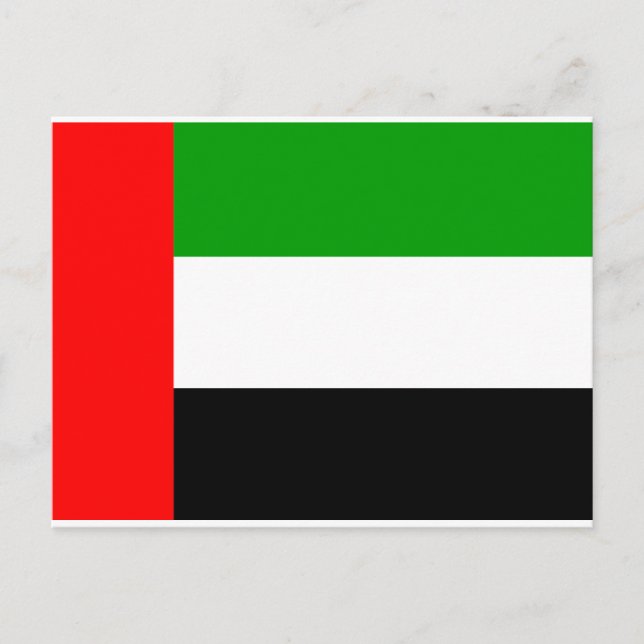 Flagge der Arabischen Emirate Postkarte (Vorderseite)