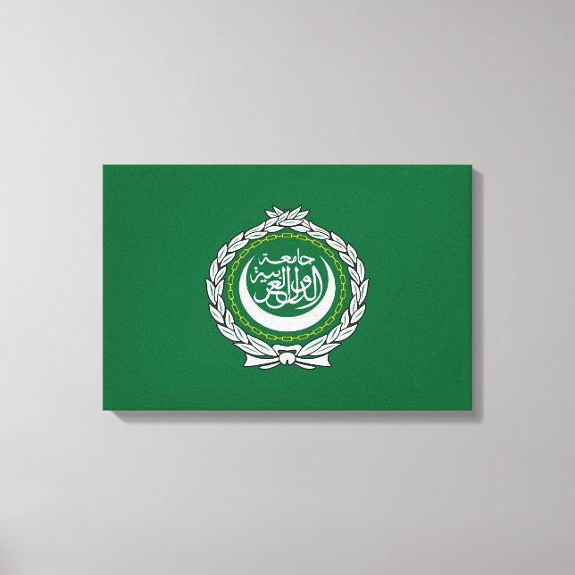 Flagge der Arabischen Liga Leinwanddruck (Vorderseite)