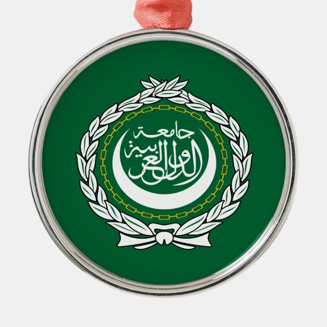Flagge der Arabischen Liga Ornament Aus Metall (Vorne)