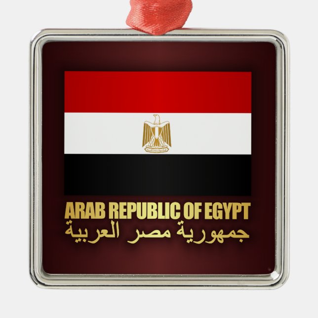 Flagge der Arabischen Republik Ägypten Ornament Aus Metall (Vorne)