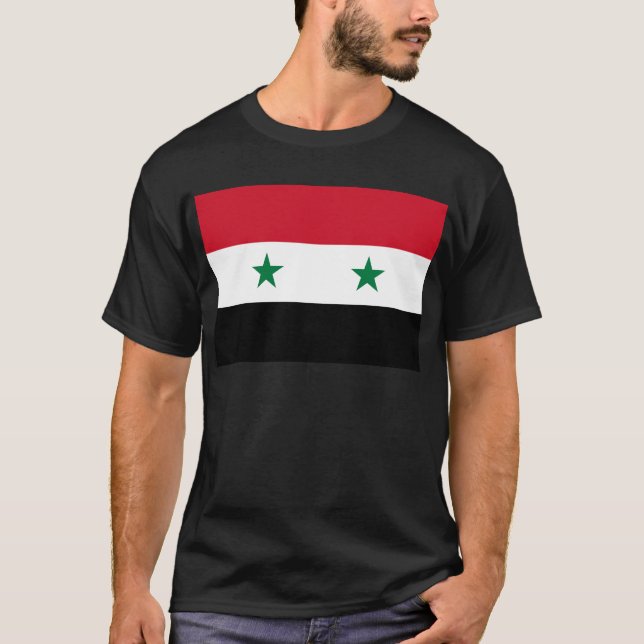 Flagge der Arabischen Republik Syrien - Flagge Syr T-Shirt (Vorderseite)