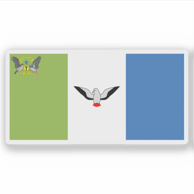 Flagge der autonomen Region Príncipe, São Tomé und Aufkleber (Vorderseite)