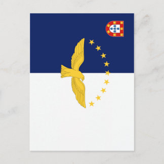 Flagge der Azoren (Portugal) Postkarte