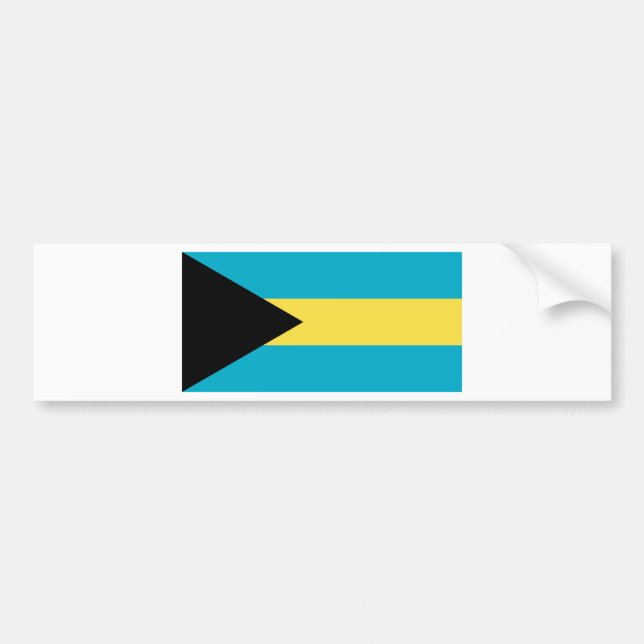 Flagge der Bahamas Autoaufkleber (Vorne)