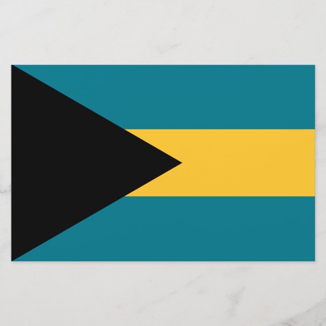 Flagge der Bahamas Briefpapier (Vorderseite)