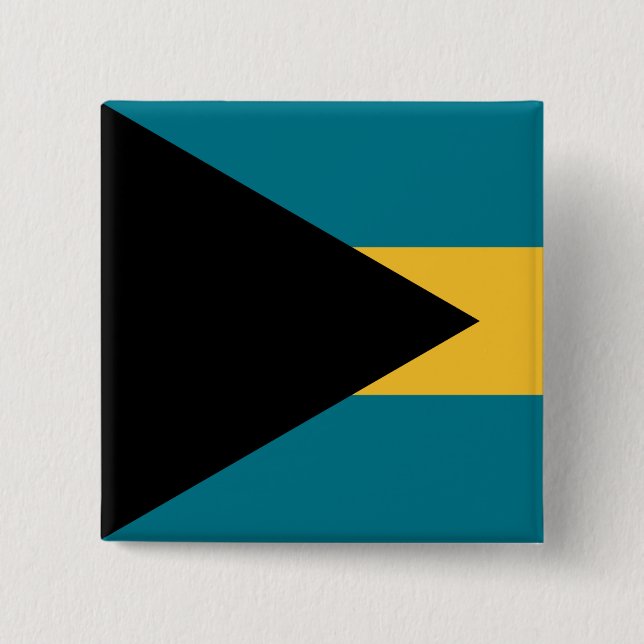 Flagge der Bahamas Button (Vorderseite)
