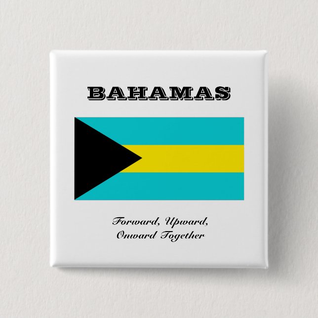 Flagge der Bahamas Button (Vorderseite)