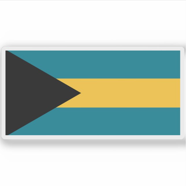 Flagge der Bahamas (Gemeinschaft der Bahamas) Aufkleber (Vorderseite)