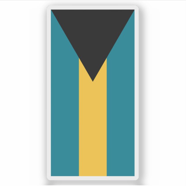 Flagge der Bahamas (Gemeinschaft der Bahamas) Aufkleber (Vorderseite)