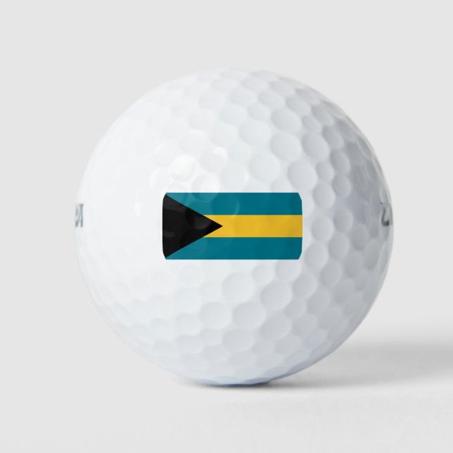 Flagge der Bahamas Golfball (Vorderseite)