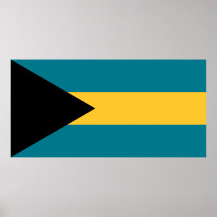 Flagge der Bahamas Poster