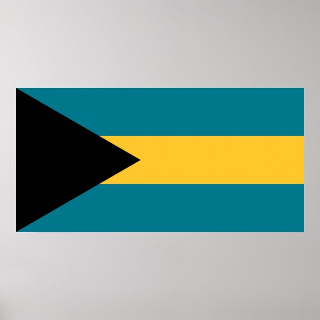 Flagge der Bahamas Poster (Vorne)
